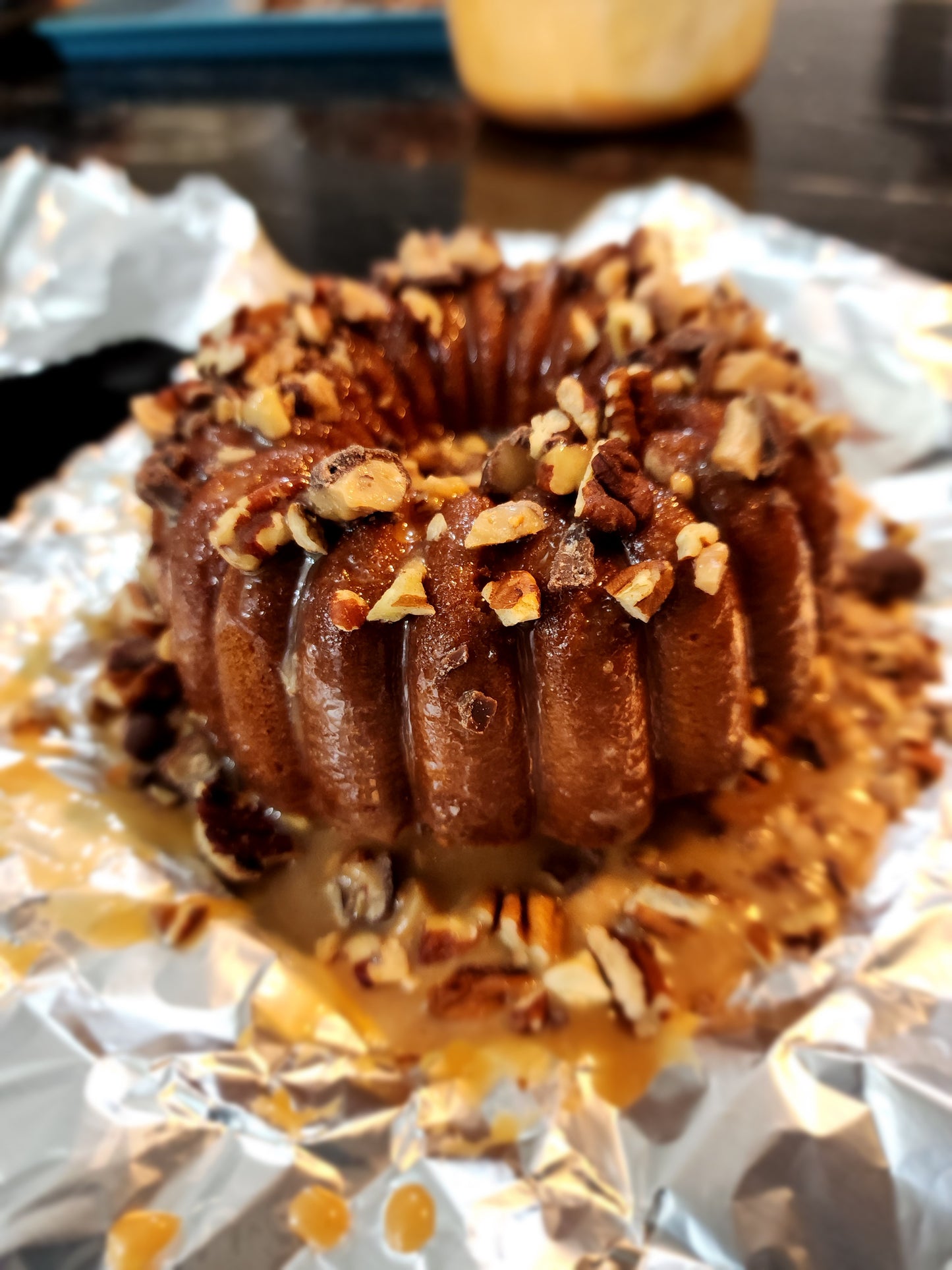 Caramel Toffee Pecan Pound Cake 2" mini