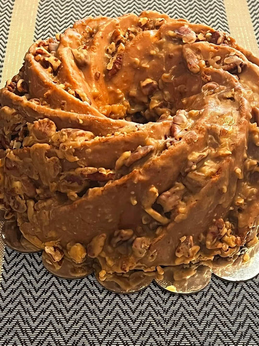 Caramel Toffee Pecan Pound Cake
